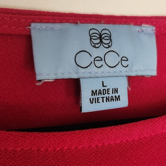 Cece embellished long sleeve pink shirt Size Large - Picture 3 of 4